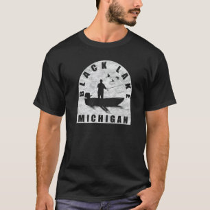 Black Lake Fishing Michigan T-Shirt