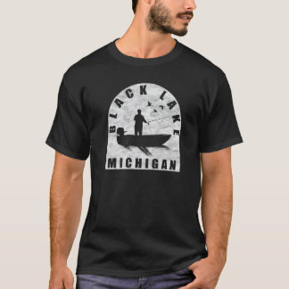 Black Lake Fishing Michigan T-Shirt