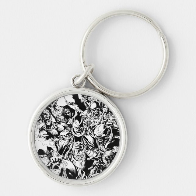 Black Lantern Corps - Black and White Key Ring (Front)