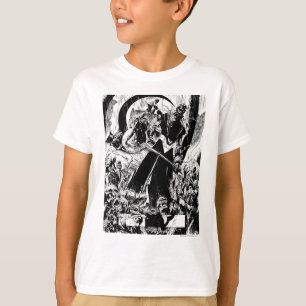 Black Lantern Corps Panel - Black and White T-Shirt