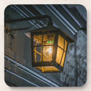 Black lantern hard plastic coasters