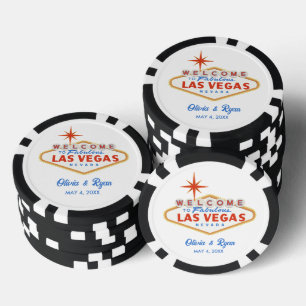 Black Las Vegas Wedding Favour Poker Chips