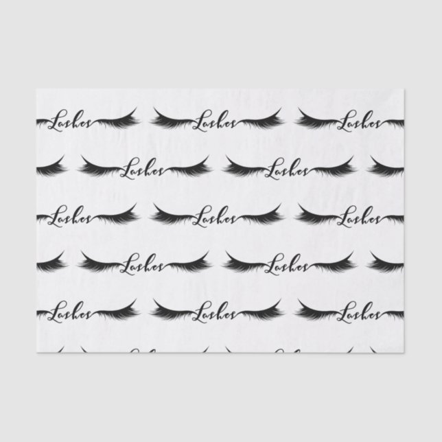Black LASHES Eyelashes Beauty Salon Makeup Tissue Paper (Front)