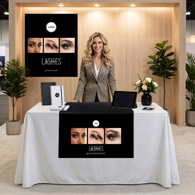 Black Lashes Studio Photo Collage Trade Show Tapestry (Creator Uploaded)