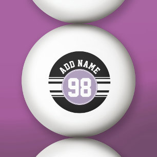 Black & Lavender Sports Jersey Custom Name Number Ping Pong Ball