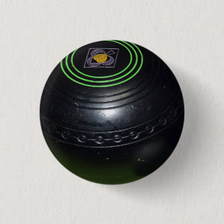 Black Lawn Bowl, 3 Cm Round Badge