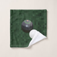 Black Lawn Bowl And Jack On Green,
