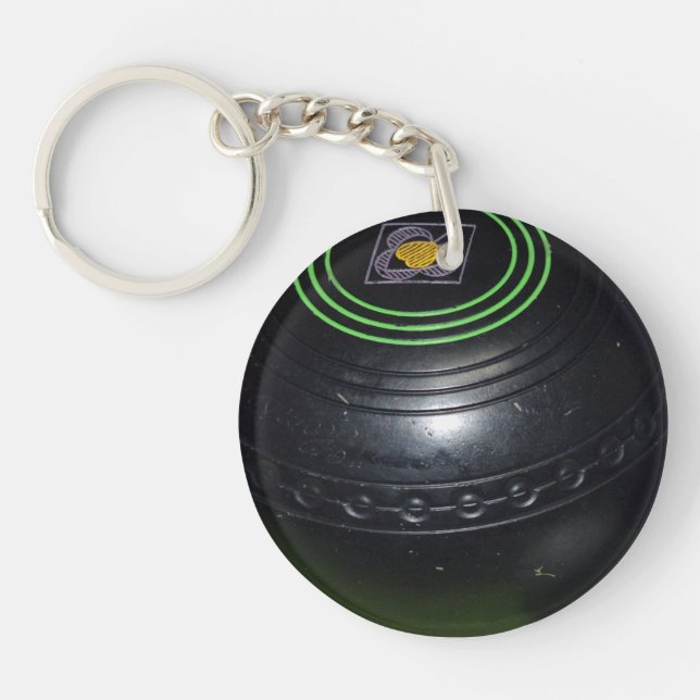 Black Lawn Bowl, Key Ring (Front)