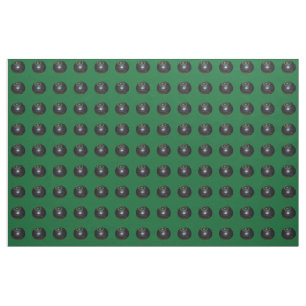 Black Lawn Bowl On Green, Fabric
