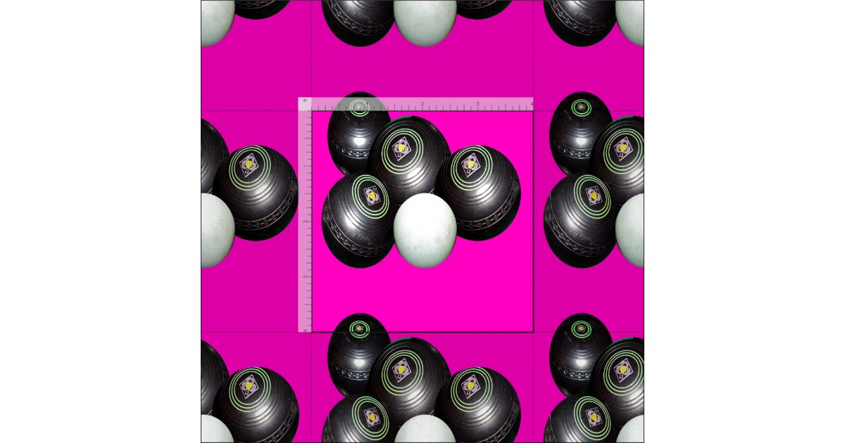 Black Lawn Bowls On Hot Pink, Fabric | Zazzle.com.au