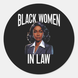 Black Lawyer African American Attorney Black Histo Classic Round Sticker
