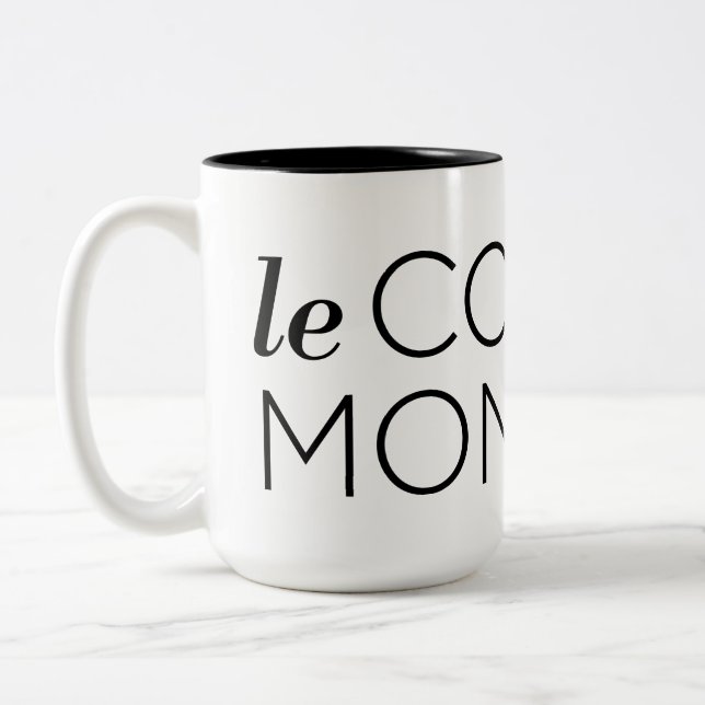 Black le Cooqui Monstre Two-Tone Coffee Mug (Left)