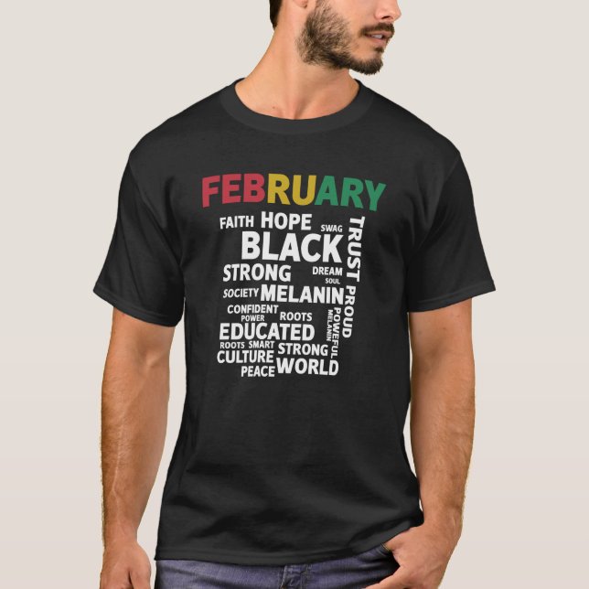 Black Leaders BLM Melanin Pride Afro Black History T-Shirt (Front)