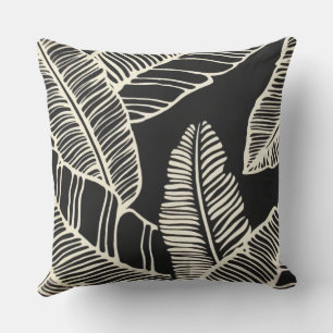 Black Leaf Pillow
