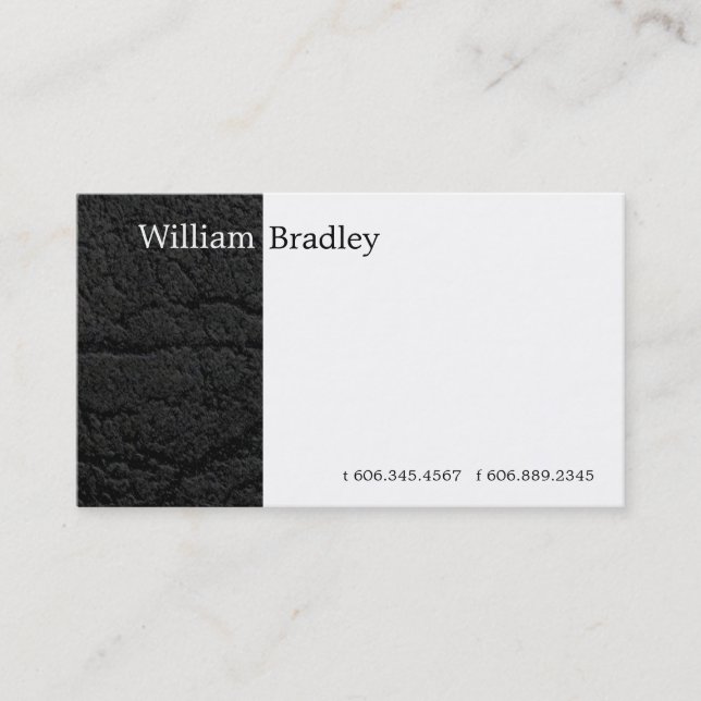 Black Leather Box Business Card (Front)