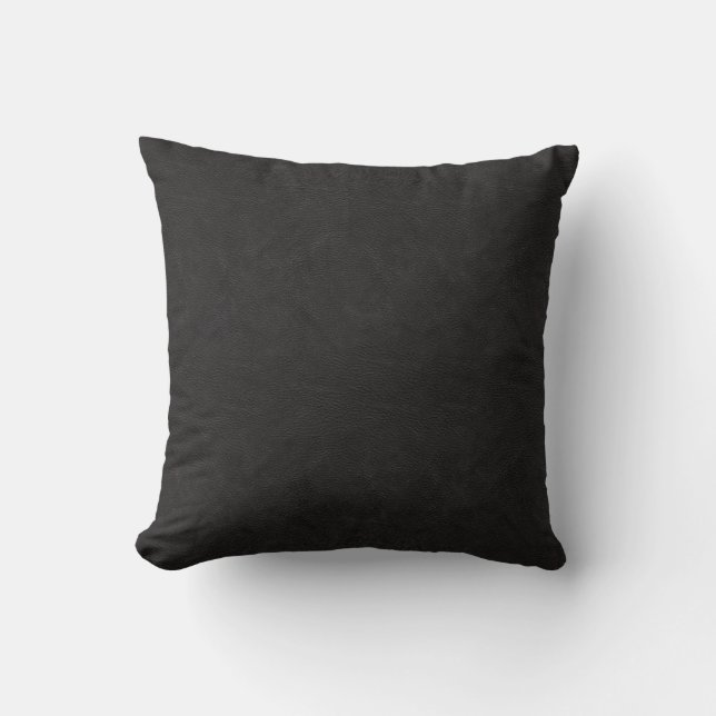 Black Leather Cushion (Front)