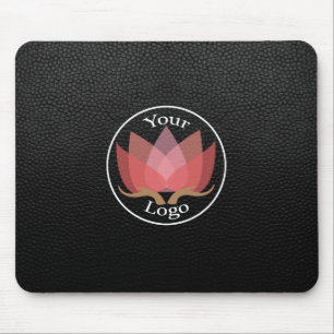Black Leather Custom LOGO Mouse Pad