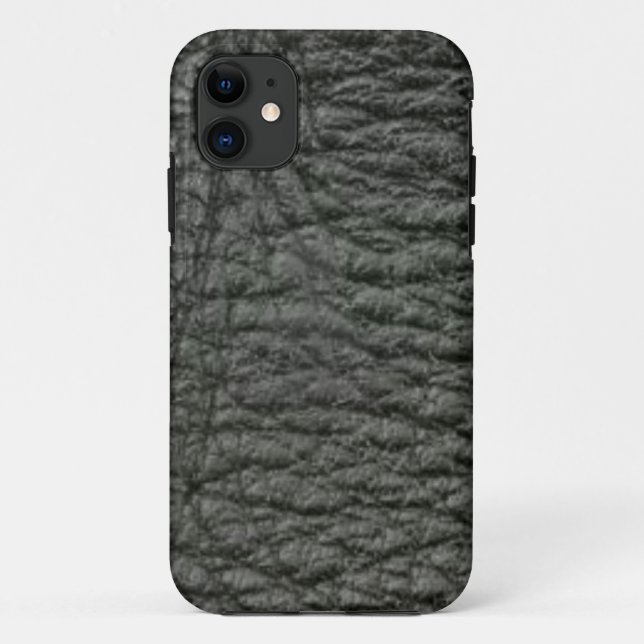 Black Leather Effect Case-Mate iPhone Case (Back)