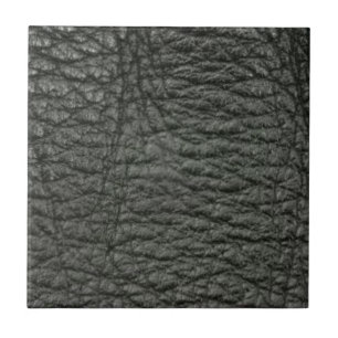 Black Leather Effect Ceramic Tile