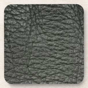 Black Leather Effect Coaster