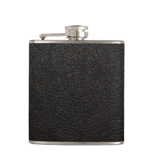 Black Leather Hip Flask