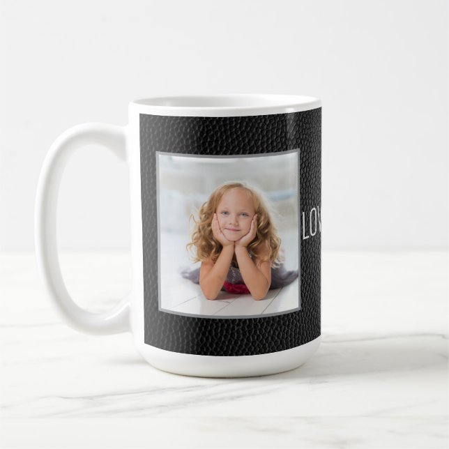Black Leather Love You Photo  Coffee Mug (Left)