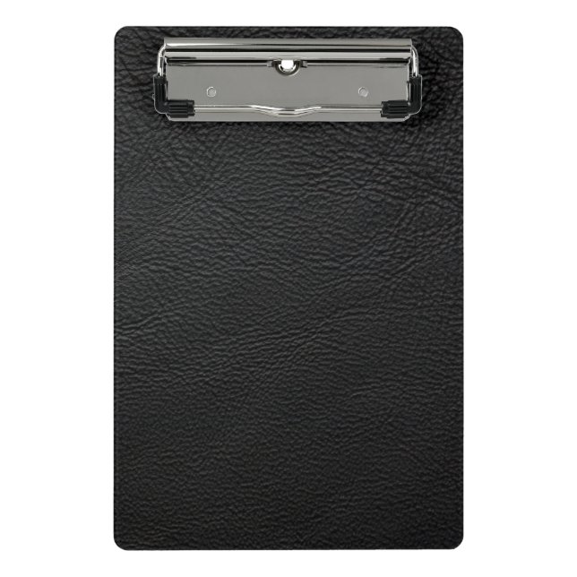Black leather  mini clipboard (Front)