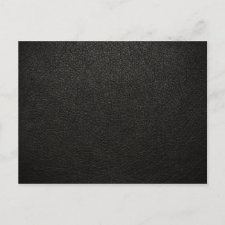Black Leather Texture Background Postcard