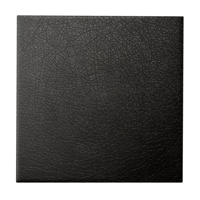 Black Leather Texture Background Tile (Front)