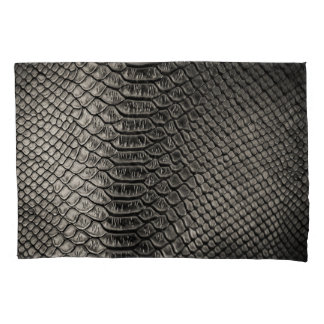 Black leather texture, background use. pillowcase