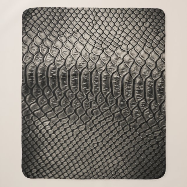 Black leather texture, background use. sherpa blanket (Front)