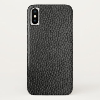Black Leather Texture iPhone X Case