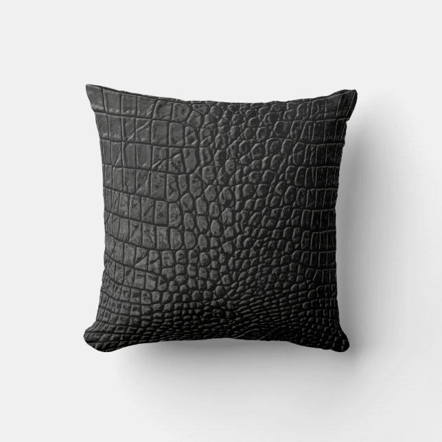 Black leather texture cushion (Front)
