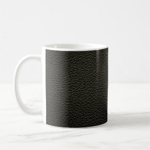 Black leather texture or background. abstract,anim coffee mug