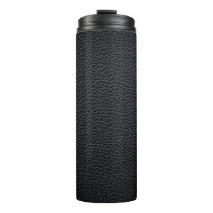 Black leather texture or background. leather,textu thermal tumbler