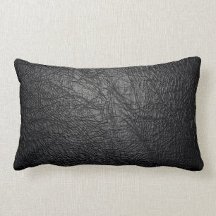 black leather texture pillow