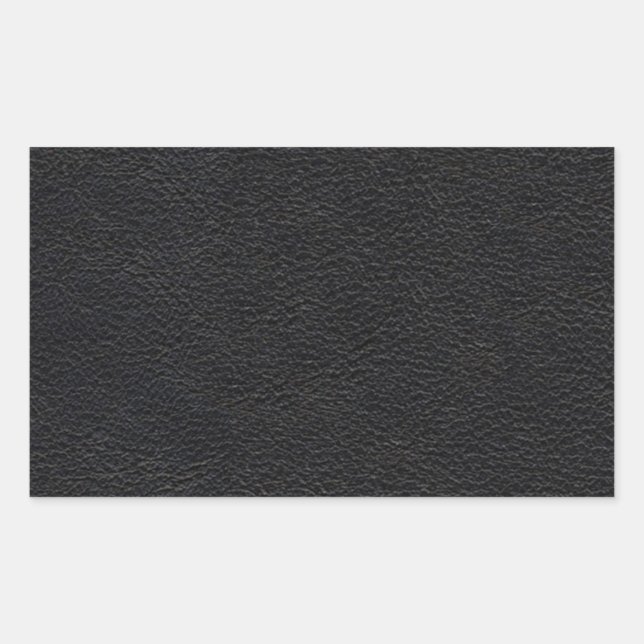 Black Leather Texture Rectangular Sticker (Front)