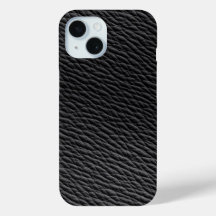 Black Leather Textured Phone Case