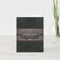Black Leather Thank You Card