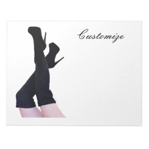 Black Leather Thigh-high Boots Thunder_Cove Notepad