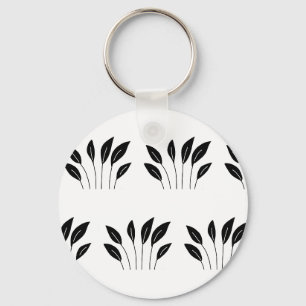 black leaves design line art coffee mug key ring