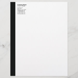 Black Left Sidebar Letterhead