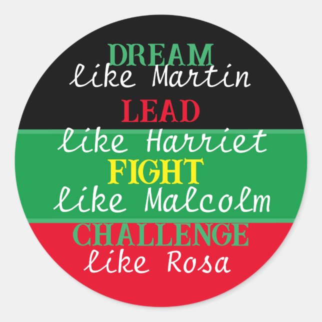 Black legacy BLM black history month Postcard Classic Round Sticker (Front)