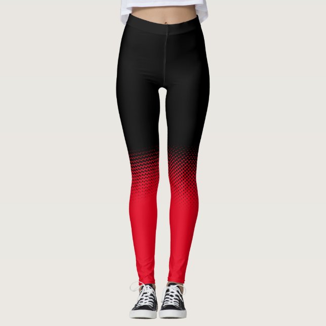 Black leggings with polka dots and customizable ba (Front)