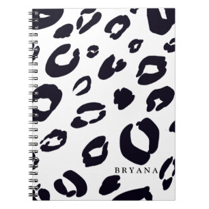 Black Leopard Cheetah Print (ANY COLOR) Notebook