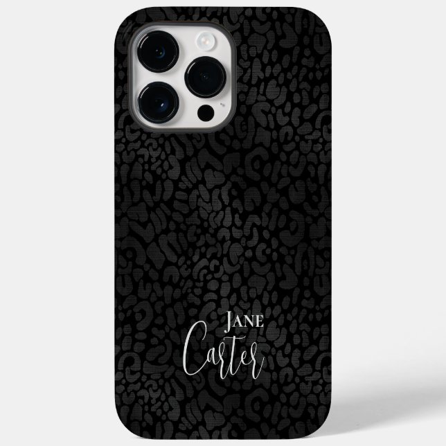 Black Leopard | Personalized Case-Mate iPhone Case (Back)