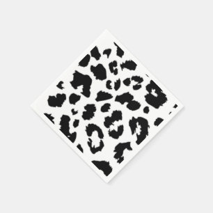 BLACK LEOPARD PRINT NAPKIN