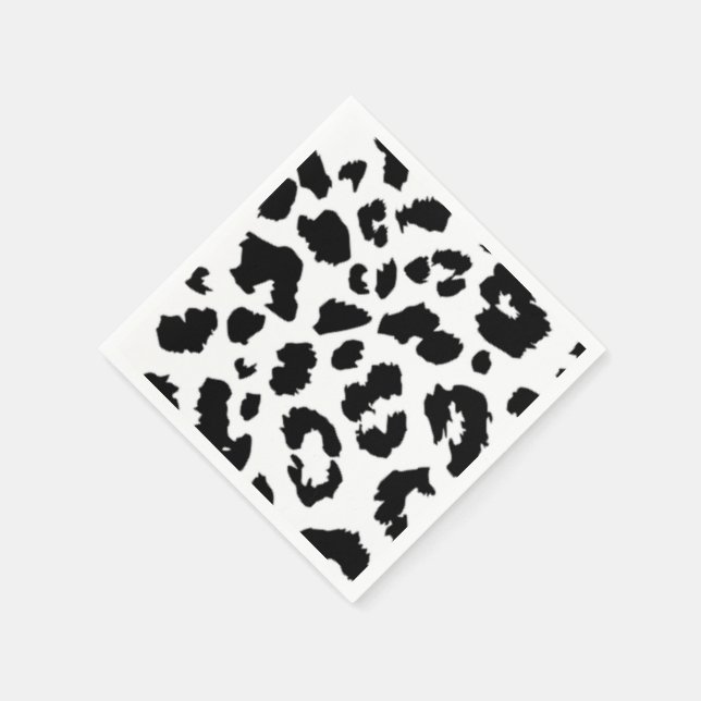 BLACK LEOPARD PRINT NAPKIN (Corner)