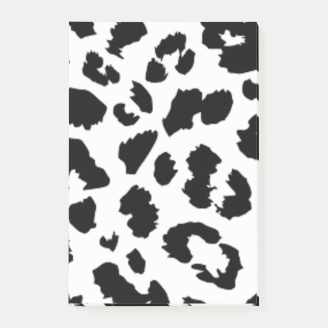 BLACK LEOPARD PRINT POST-IT NOTES (Front)