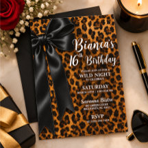 Black & Leopard Print Sweet 16 Birthday